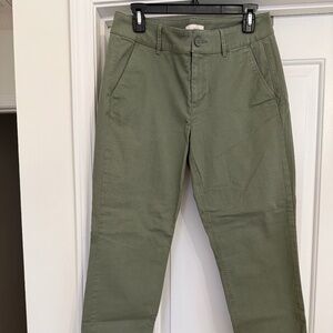 LOFT outlet curvy girlfriend chinos. Color: green. Size 6. Like new.
